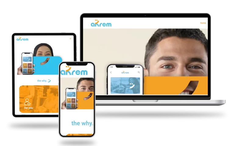 Akrem website created and designed by Start Tech | web design and development company in Dubai